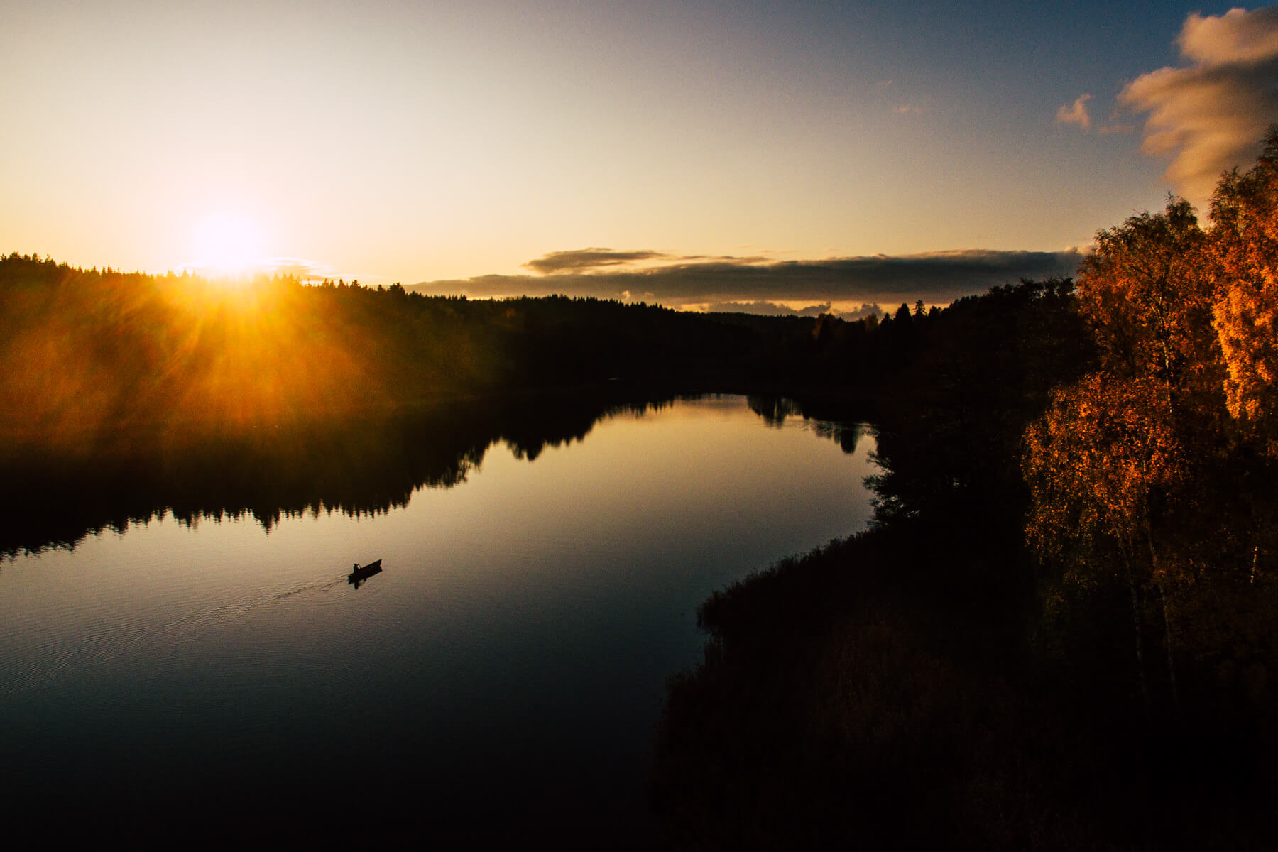 Excursion en canoë au coucher du soleil dans l'archipel de Stockholm