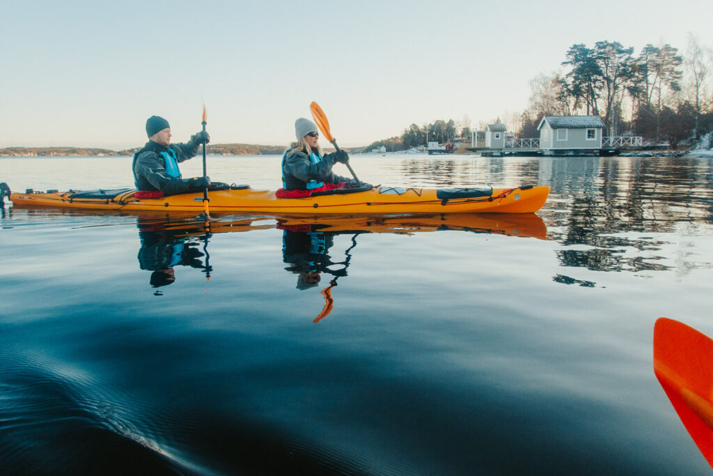 Christmas kayaking Stockholm Archipelago