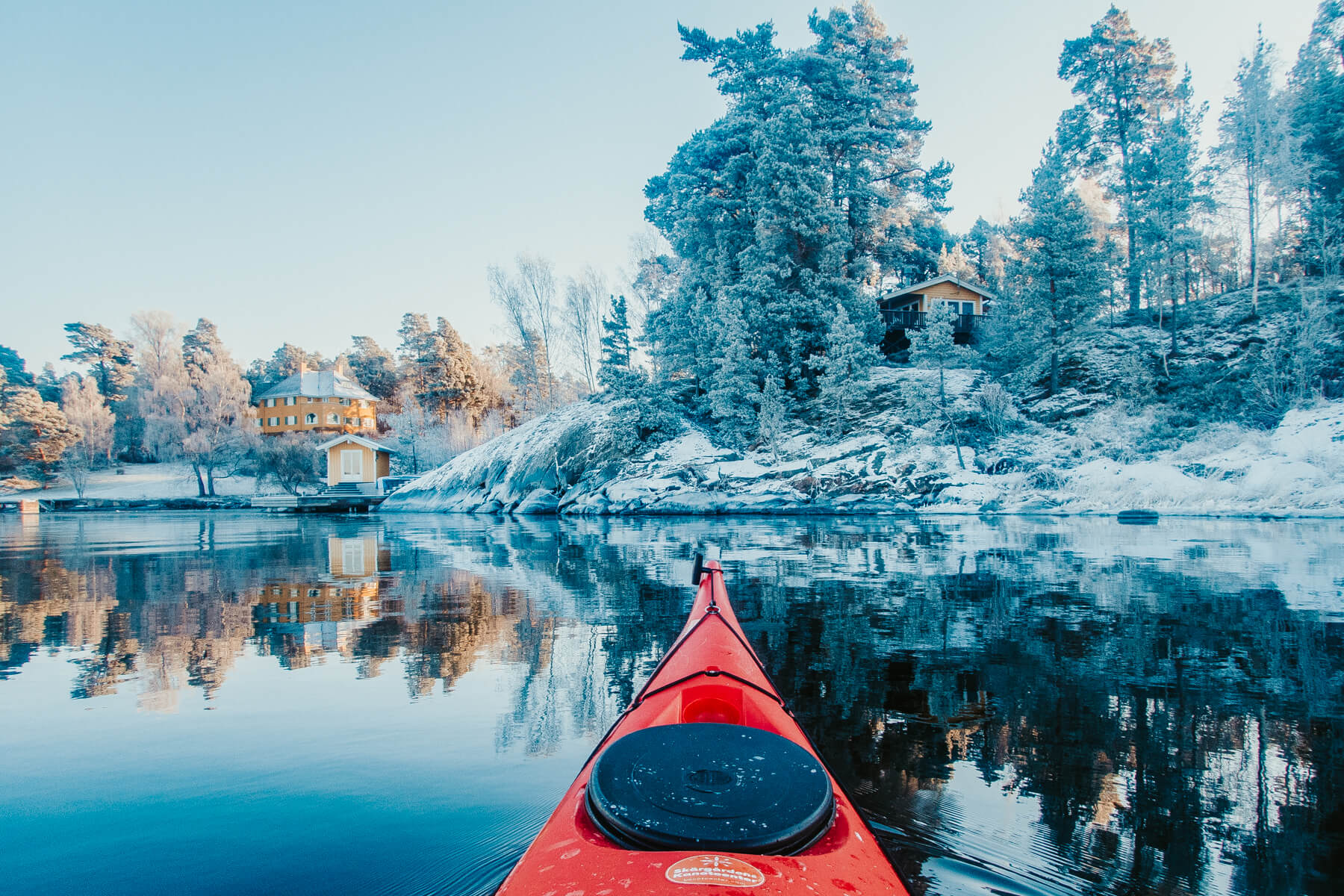 Zimowa wycieczka kajakowa Sztokholm Archipelag