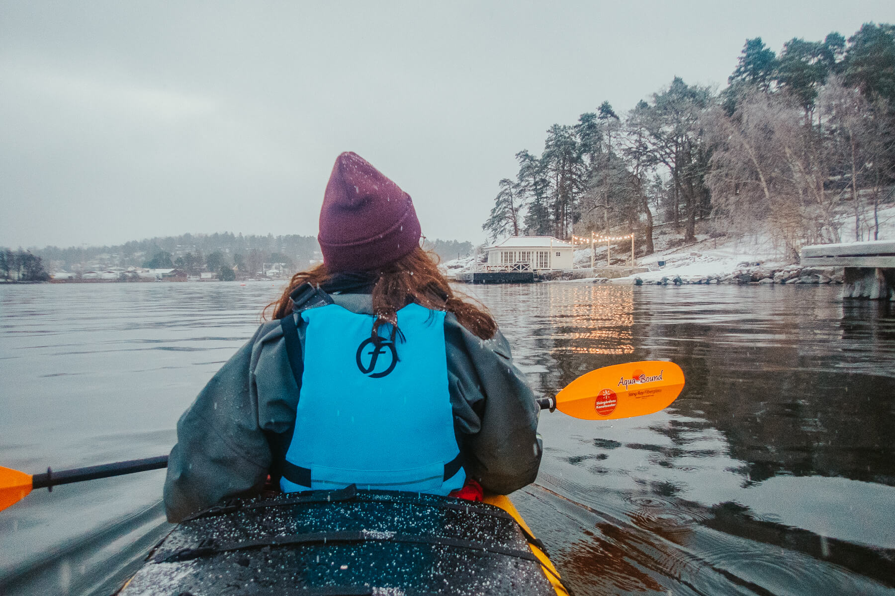 Winter kayak tour Stockholm Archipelago