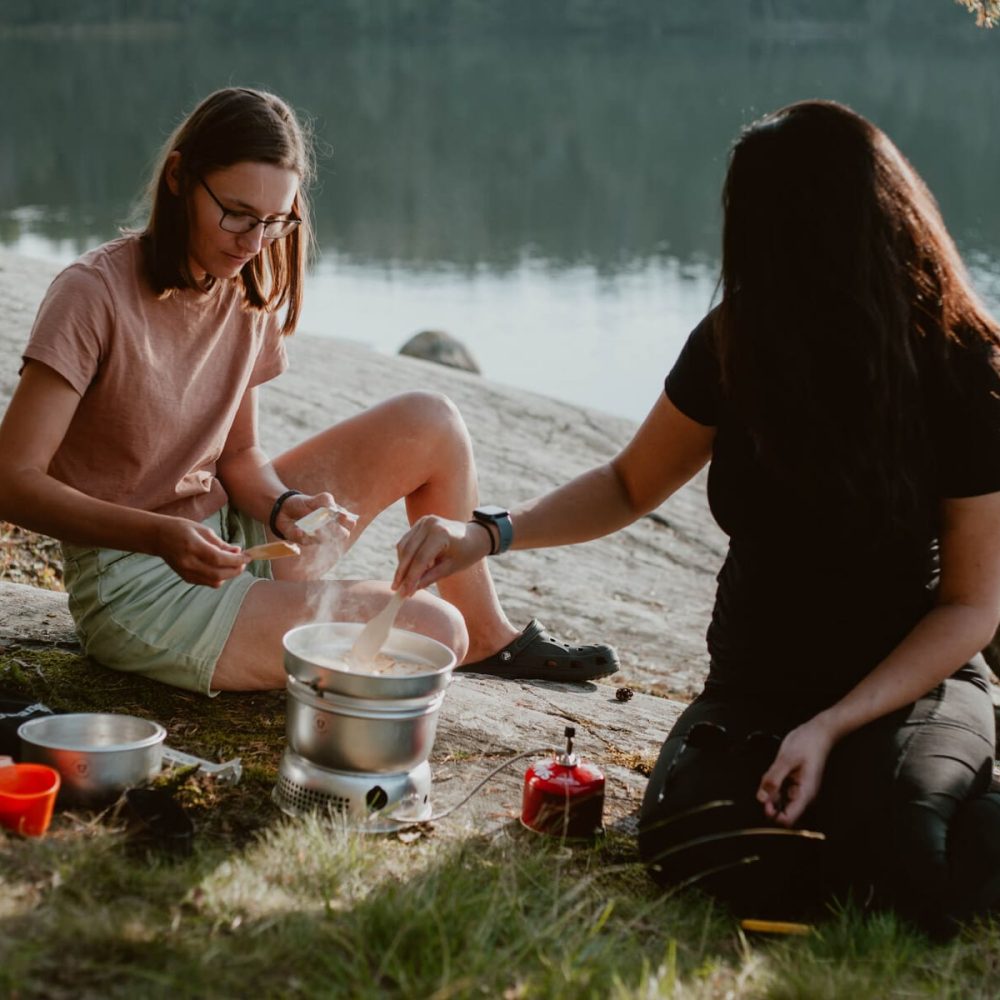 Enjoying the flavors of outdoor cooking - where every bite tastes better in nature's embrace