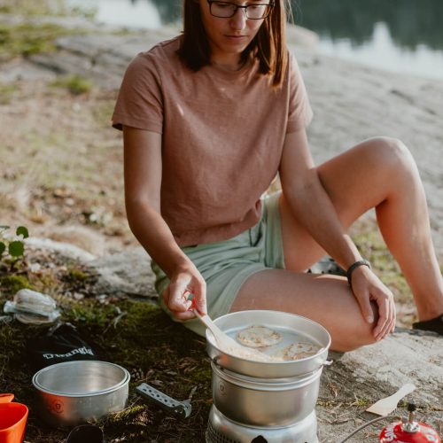 Frying pancakes on the island, a delightful culinary experience amidst nature's beauty