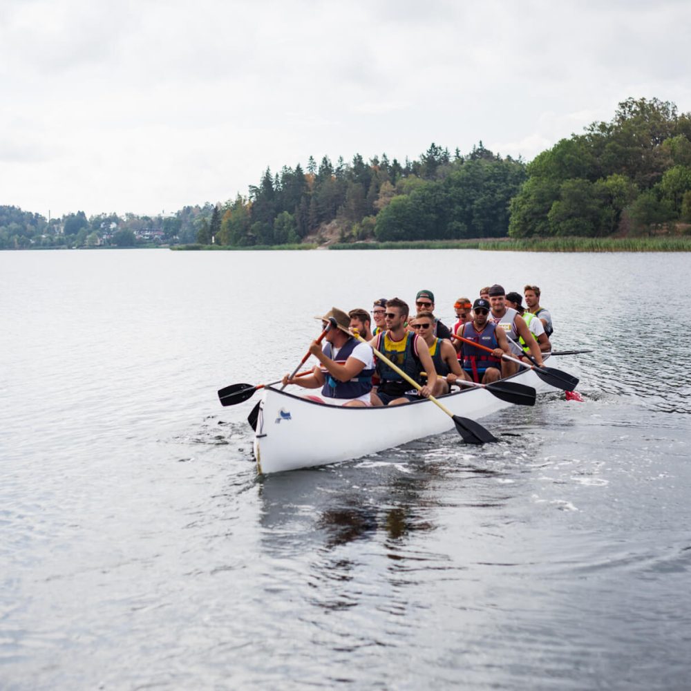 Experience the thrill of paddling a big canoe