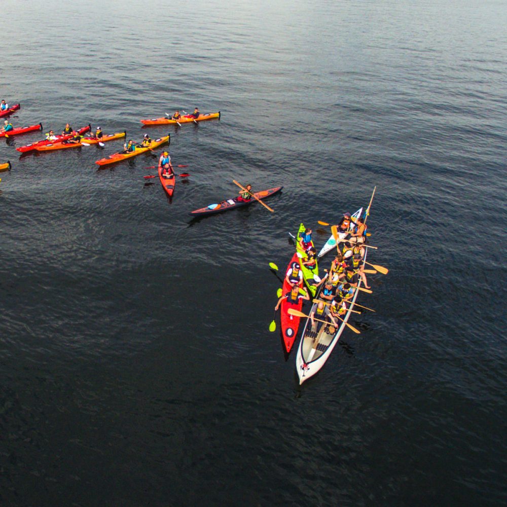 Experience the thrill of paddling a big canoe