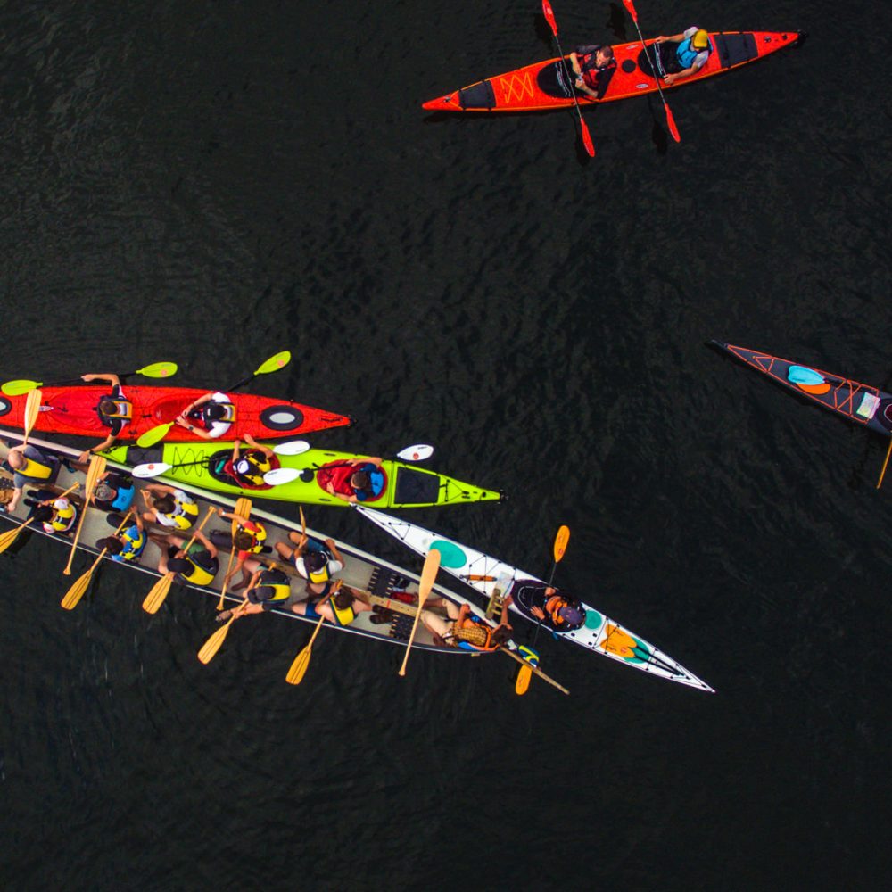 Experience the thrill of paddling a big canoe