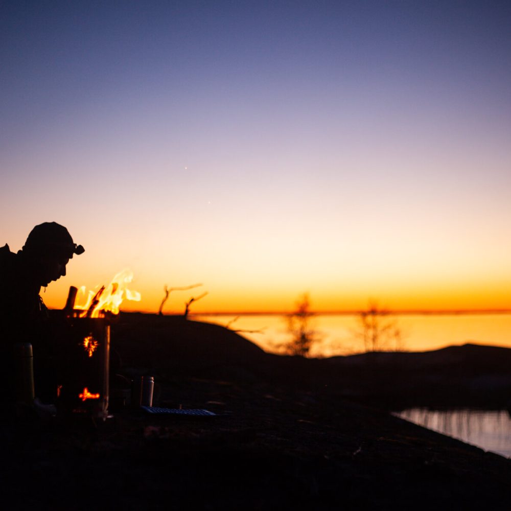 Peaceful Sunset Escape from Civilization