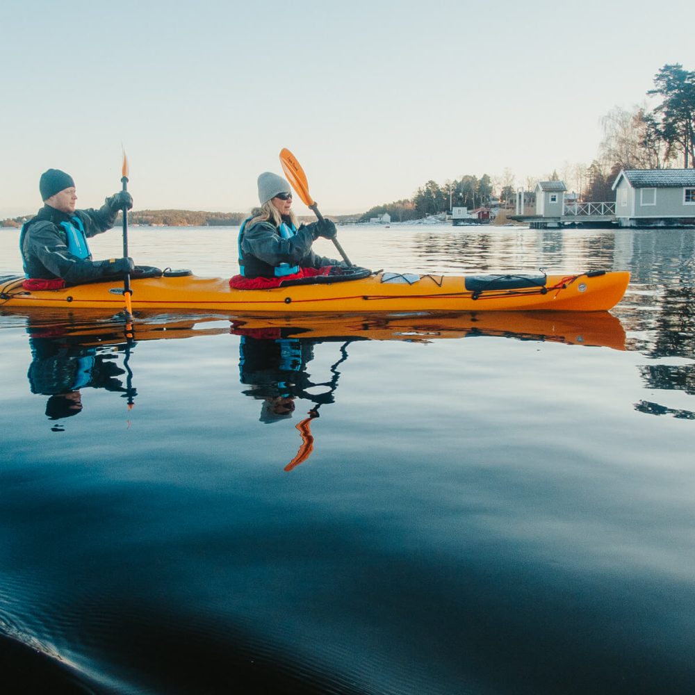 Noël en kayak Archipel de Stockholm
